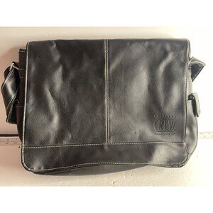 American Crew Messenger/Computer Bag,‎ Black Leather